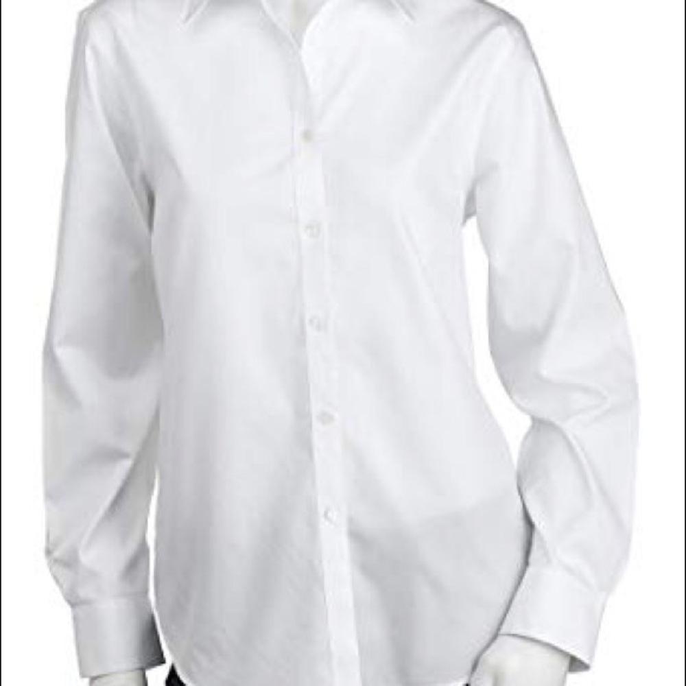 Jones NY wrinkle free white button down shirt